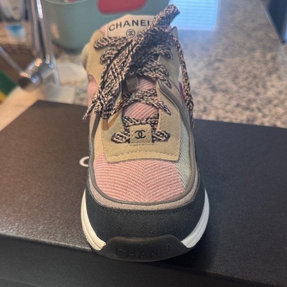 CHANEL Pink and Tan Athletic Shoes - Picture 1 of 7